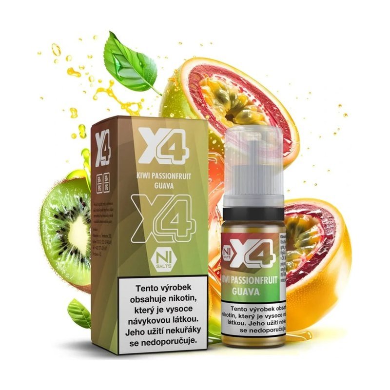 AI: Eliquid X4 Bar Juice Kiwi Passionfruit Guava 10ml - 20mg