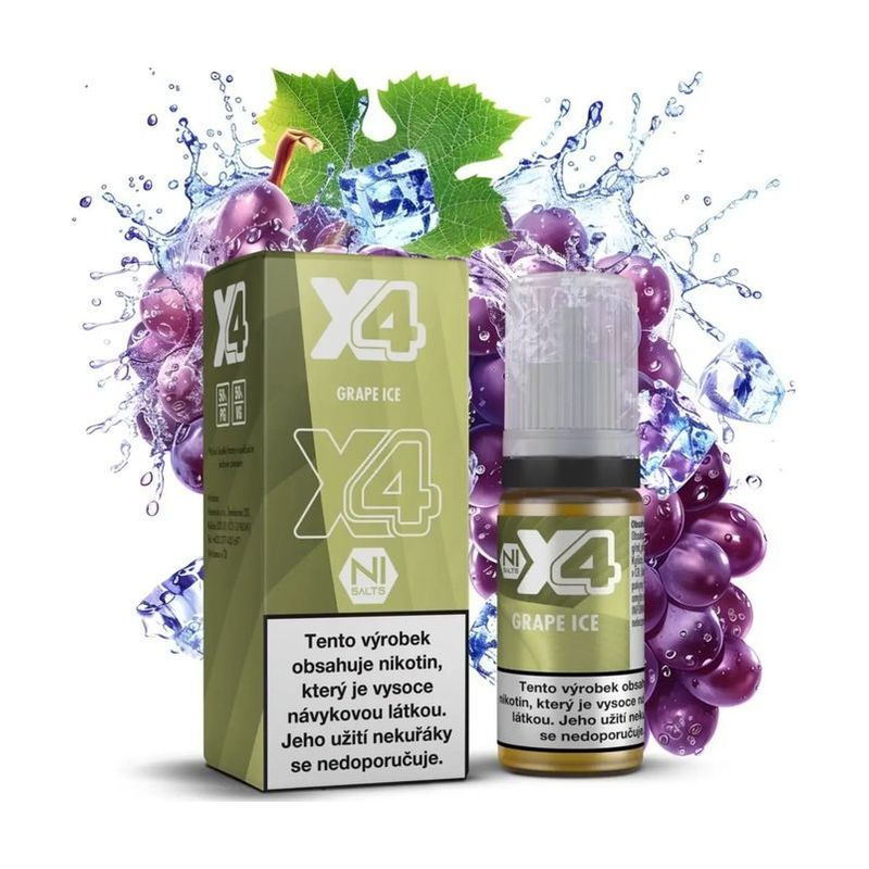 AI: Eliquid X4 Bar Juice Grape Ice 10ml - 10mg