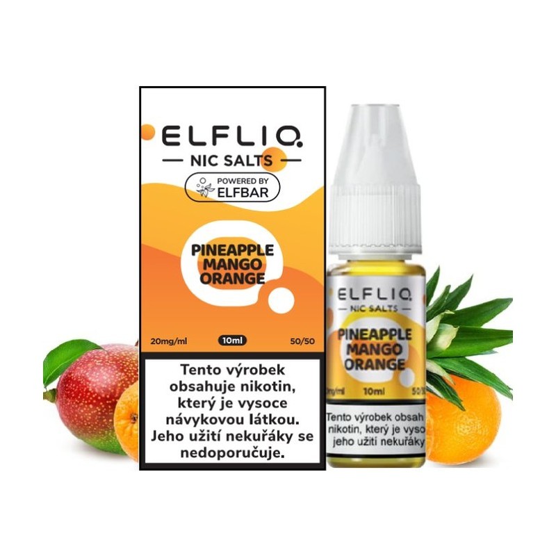 AI: Eliquid Elfliq Nic Salt Pineapple Mango Orange 10ml - 20mg