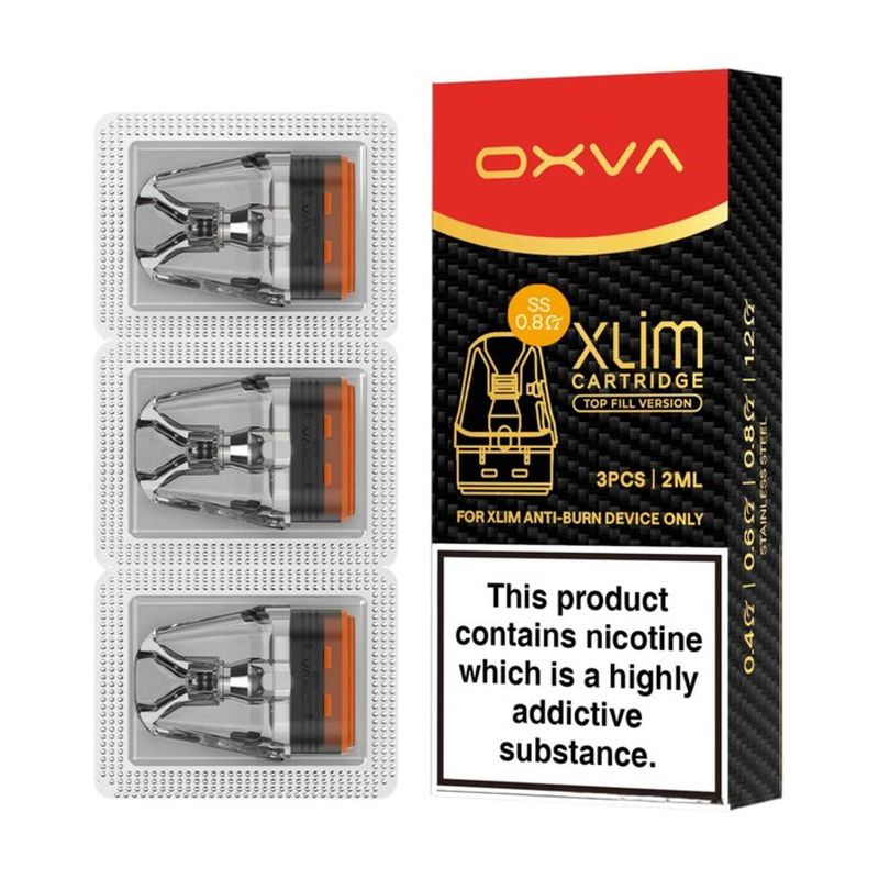 AI: OXVA Xlim Top Fill SS cartridge 0,8ohm 2ml 3Pack