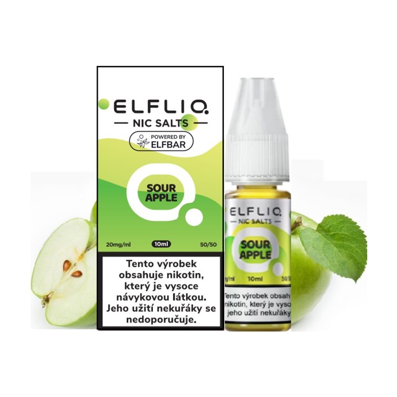 AI: Eliquid Elfliq Nic Salt Sour Apple 10ml - 20mg