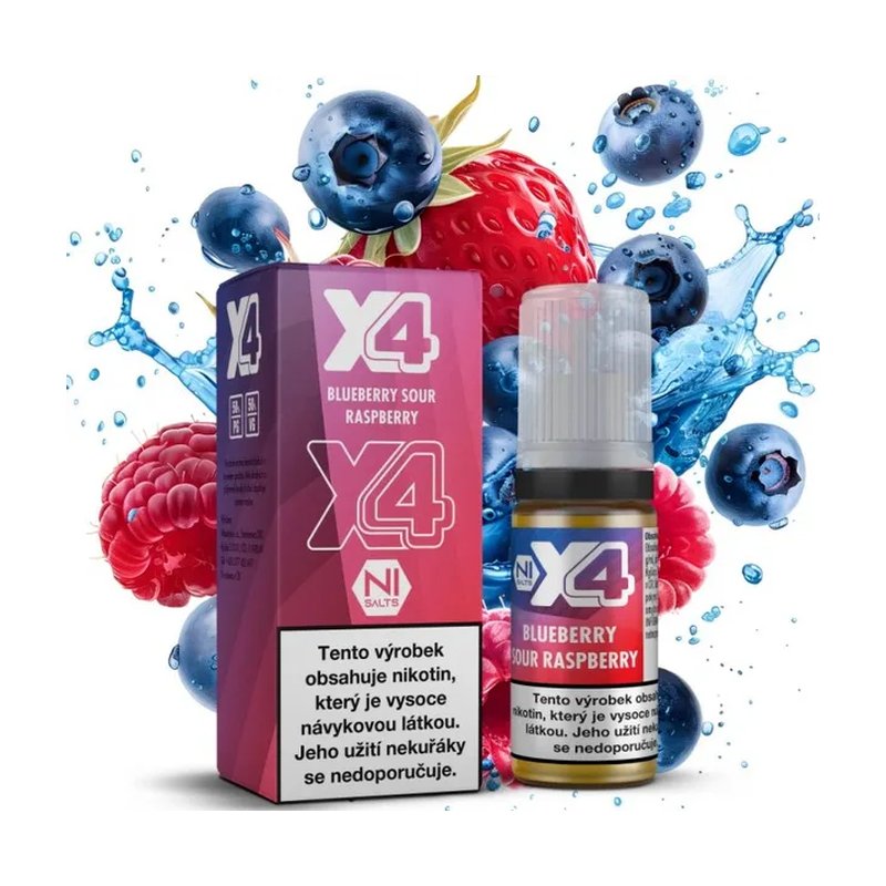 AI: Eliquid X4 Bar Juice Blue Sour Raspberry 10ml - 20mg