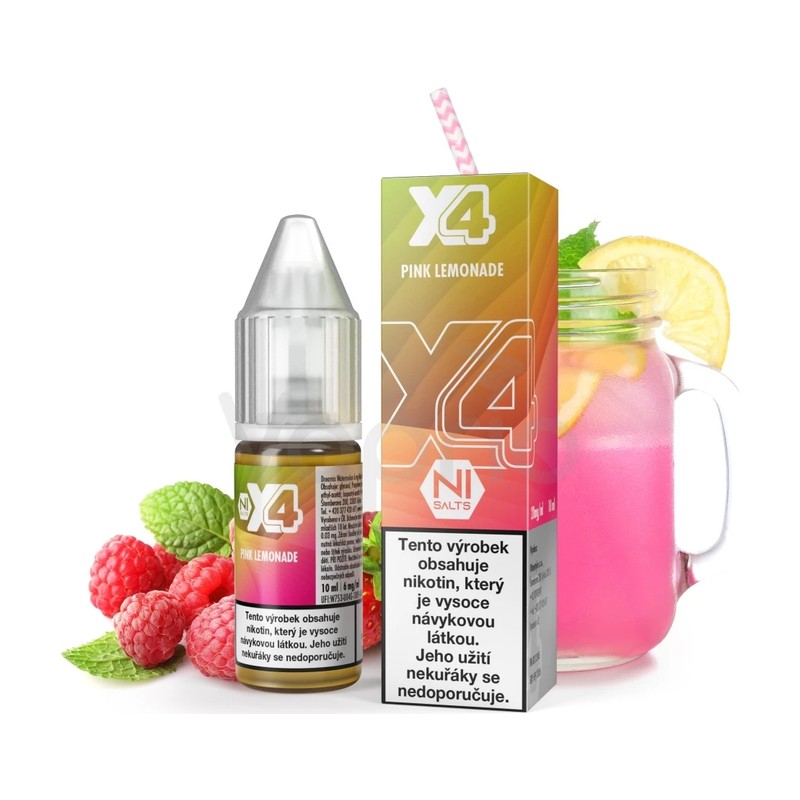 AI: Eliquid X4 Bar Juice Pink Lemon 10ml - 20mg