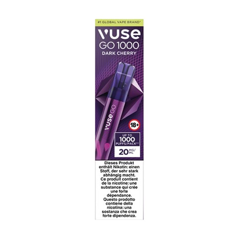 [VUSEGODARCHE20] Vuse Go 1000 Pen Dark Cherry - 20mg