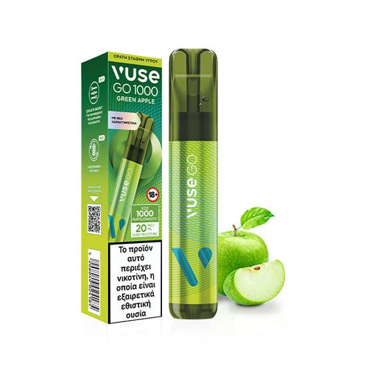[VUSEGOGREAPP18] Vuse Go 1000 Pen Green Apple - 18mg