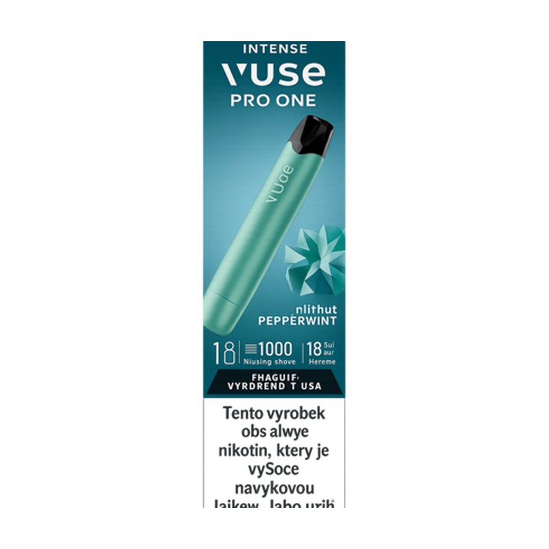 [VUSEPROAQUPEP18] Vuse Pro One Pod 1000 Kit Aqua Pepper. - 18mg