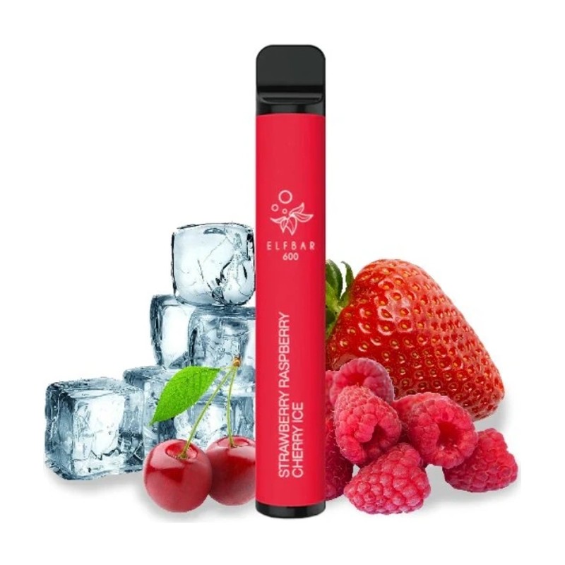 [EBSTRRASCHEICE20] Elf Bar 600 Strawberry Raspberry Cherry Ice - 20mg