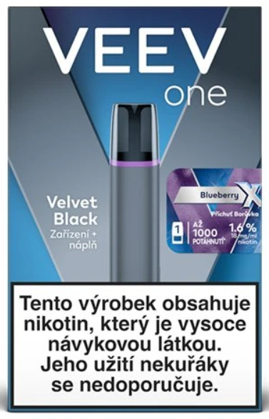 [VEEVONEVELBLAXBLU18] Veev One Starter Kit Velvet Black+X Blueberry - 18mg