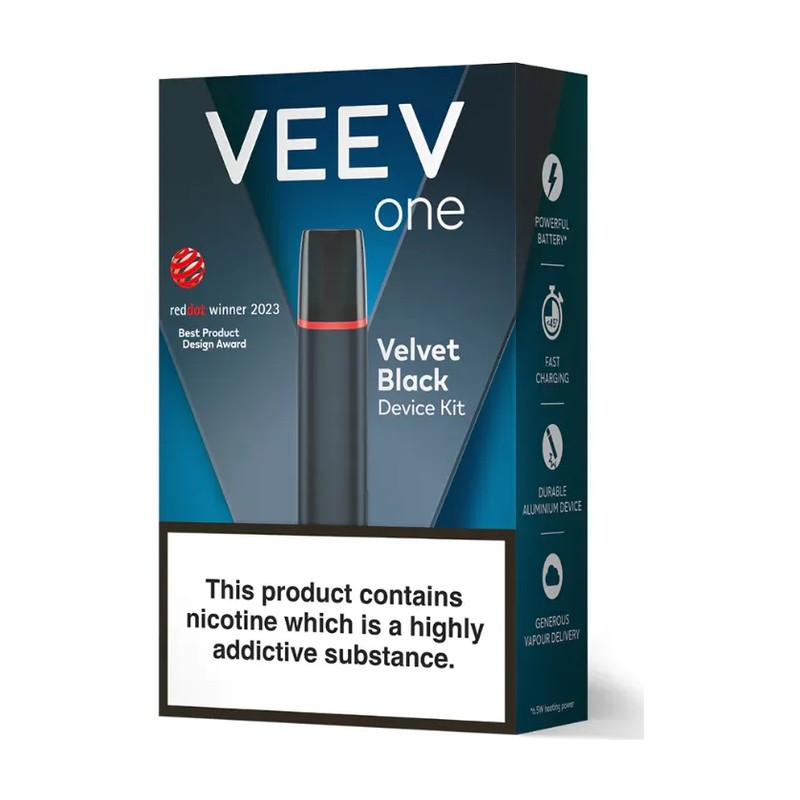 [VEEVONEVELBLABLETOB18] Veev One Starter Kit Velvet Black+Blended Tobacco - 18mg