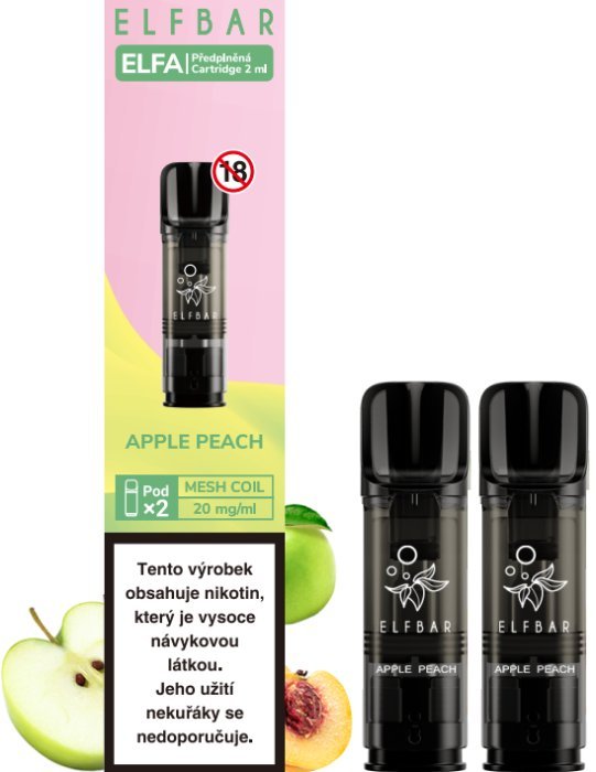 [ELFAPODAPPPEA20] Elfa Pod Cartridge Apple Peach 2x2ml - 20mg