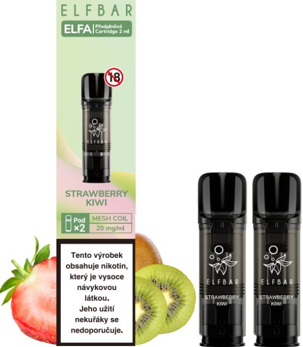 [ELFAPODSTRKIW20] Elfa Pod Cartridge Strawberry Kiwi 2x2ml - 20mg