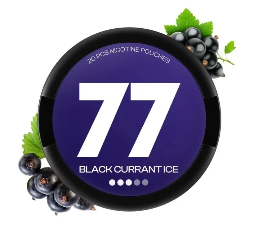 [77BLACURICE] 77 Nikotinové sáčky Black Currant Ice