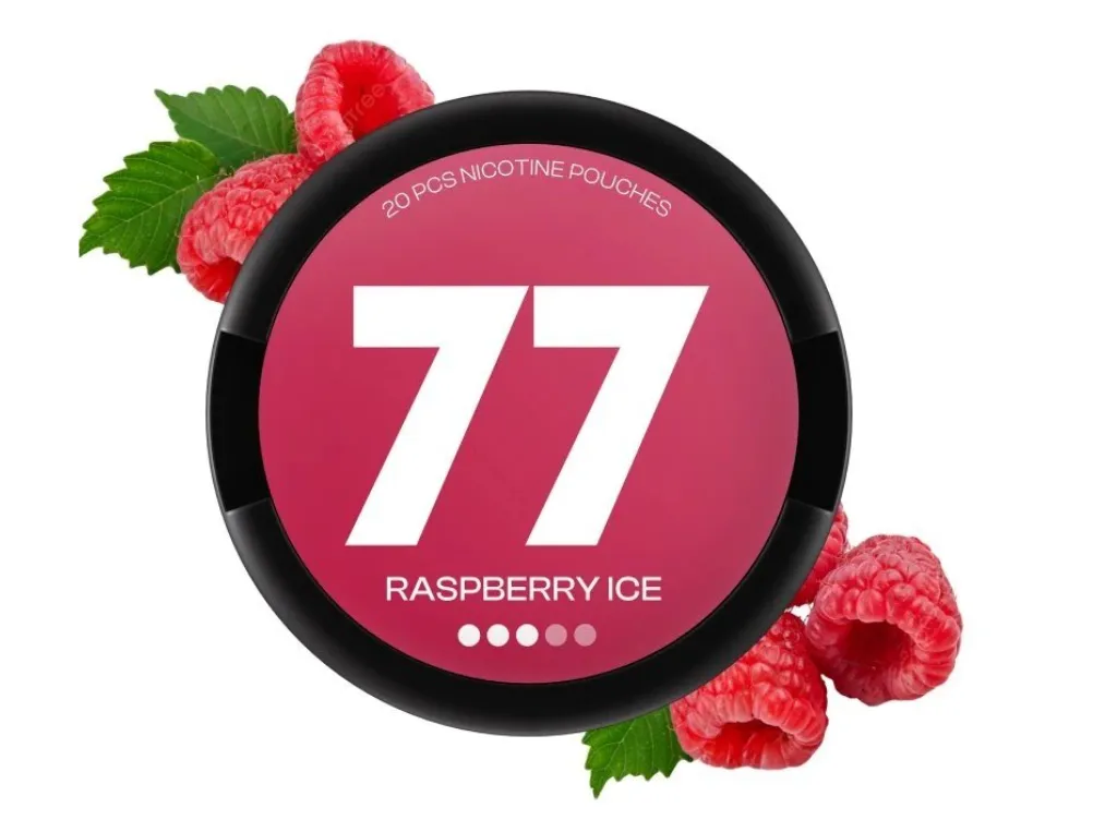 [77RASICE] 77 Nikotinové sáčky Rasberry Ice