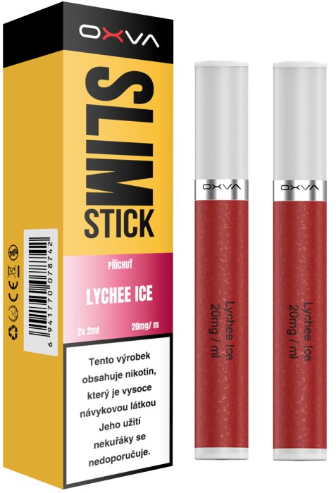 [OXVASLIMLYCICE20] Oxva Slimstick Pod Cartridge Lychee Ice 2Pack - 20mg