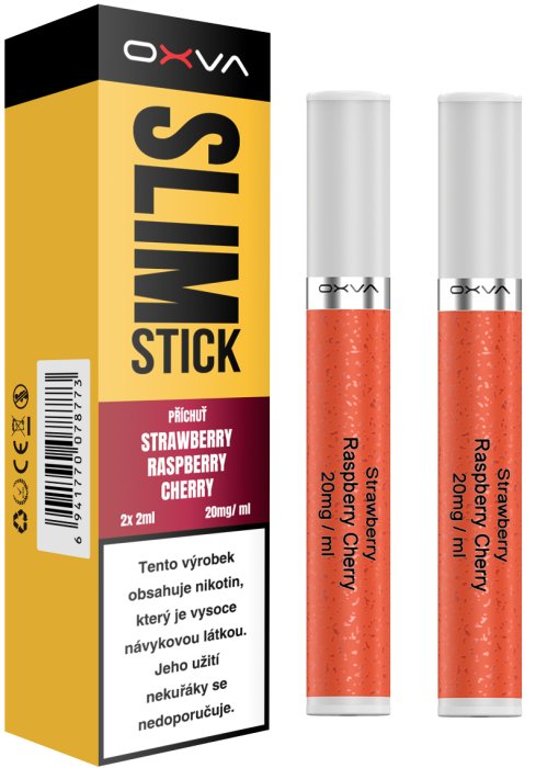 [OXVASLIMSTRRASCHE20] Oxva Slimstick Pod Cartridge Strawberry Raspberry Cherry 2Pack - 20mg