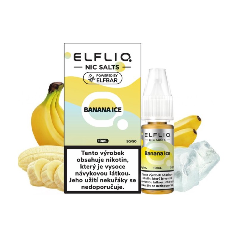 [ELFBANICE20] Eliquid Elfliq Nic Salt Banana Ice 10ml - 20mg