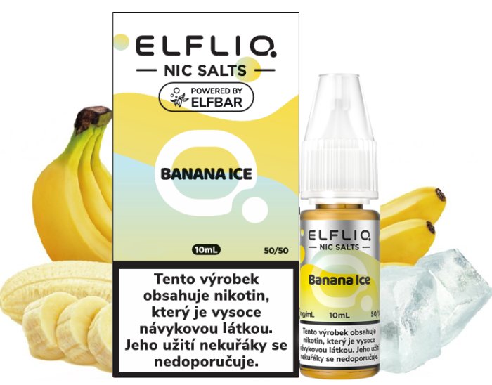 [ELFBANICE20] Eliquid Elfliq Nic Salt Banana Ice 10ml - 20mg