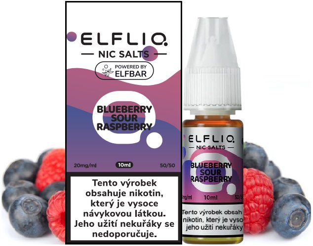 [ELFBLUSOURAS20] Eliquid Elfliq Nic Salt Blueberry Sour Raspberry 10ml - 20mg