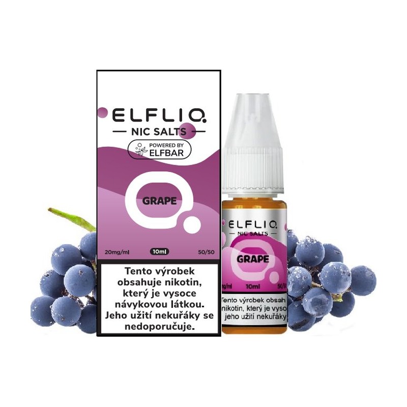 [ELFGRA20] Eliquid Elfliq Nic Salt Grape 10ml - 20mg