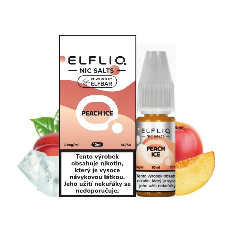 [ELFPEAICE20] Eliquid Elfliq Nic Salt Peach Ice 10ml - 20mg