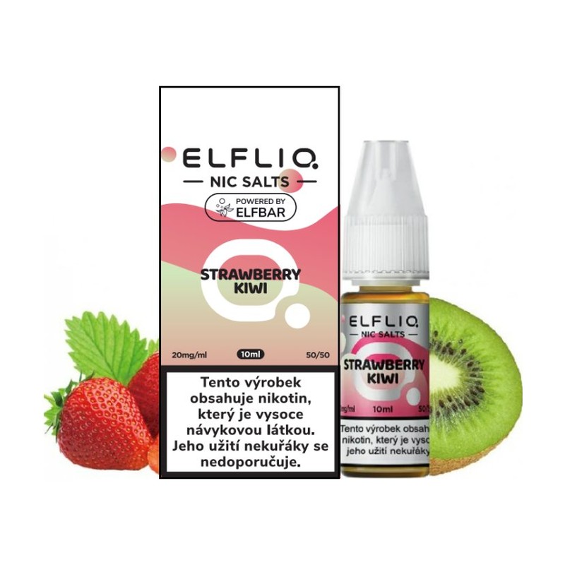 [ELFSTRKIW20] Eliquid Elfliq Nic Salt Strawberry Kiwi 10ml - 20mg