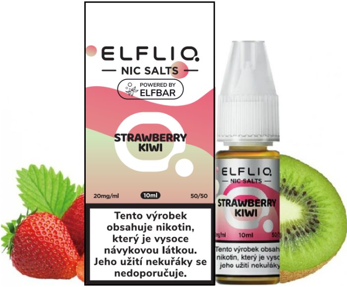 [ELFSTRKIW20] Eliquid Elfliq Nic Salt Strawberry Kiwi 10ml - 20mg