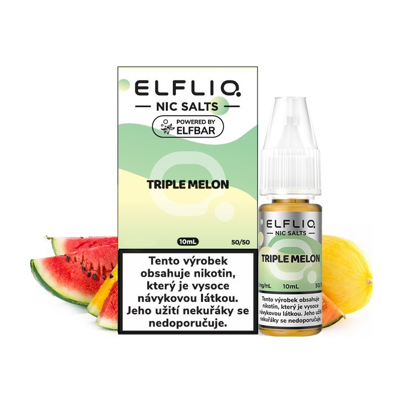 [ELFTRIMEL20] Eliquid Elfliq Nic Salt Triple Melon 10ml - 20mg