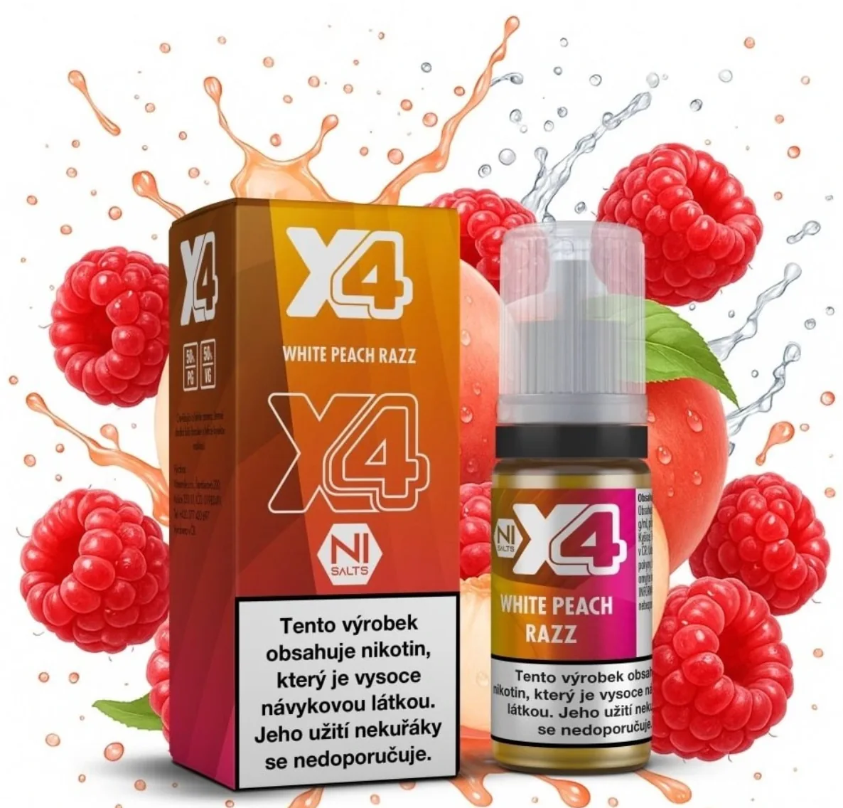 Eliquid White Peach Razz 10ml - 20mg