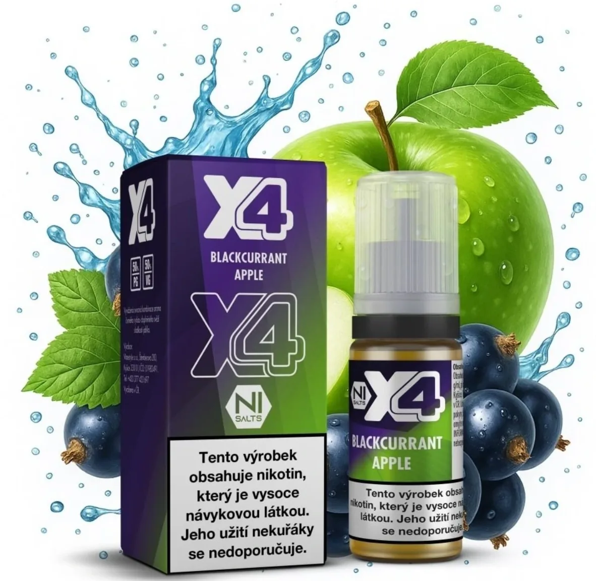 [X4BLAAPP20] Eliquid Blackcurrant Apple 10ml - 20mg