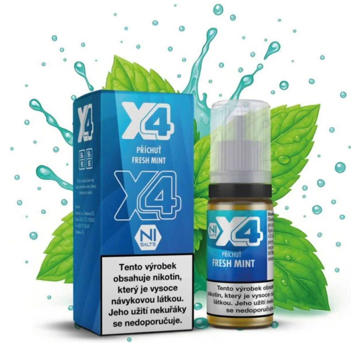 Eliquid X4 Bar Juice Fresh Mint 10ml - 20mg