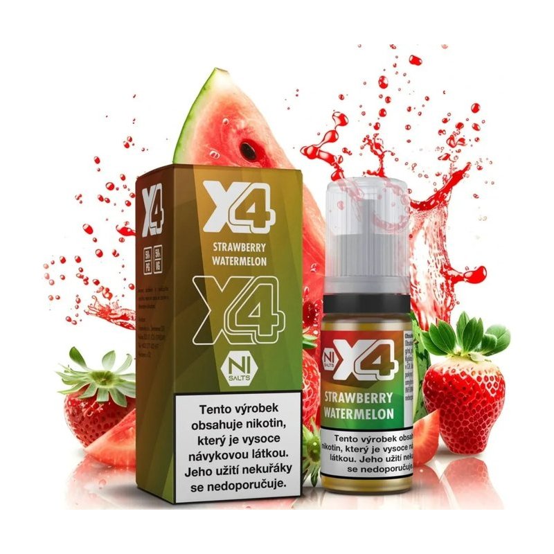 [X4STRWAT20] Eliquid X4 Bar Juice Strawberry Watermelon 10ml - 20mg