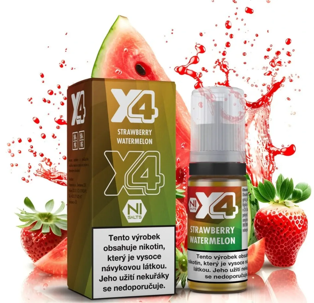 Eliquid X4 Bar Juice Strawberry Watermelon 10ml - 20mg