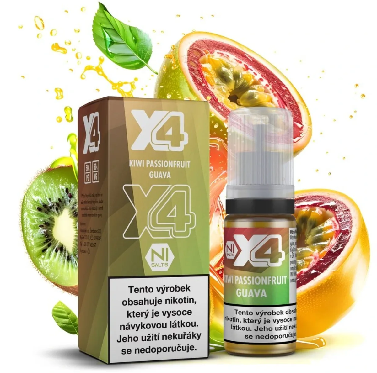 [X4KIWPASGUA20] Eliquid Kiwi Passionfruit Guava 10ml - 20mg