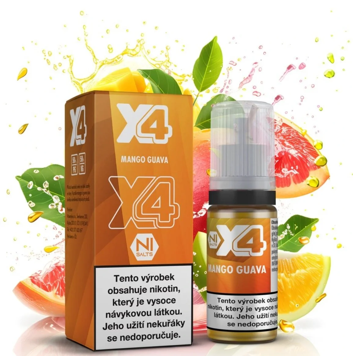 Eliquid X4 Bar Juice Mango Guava 10ml - 20mg